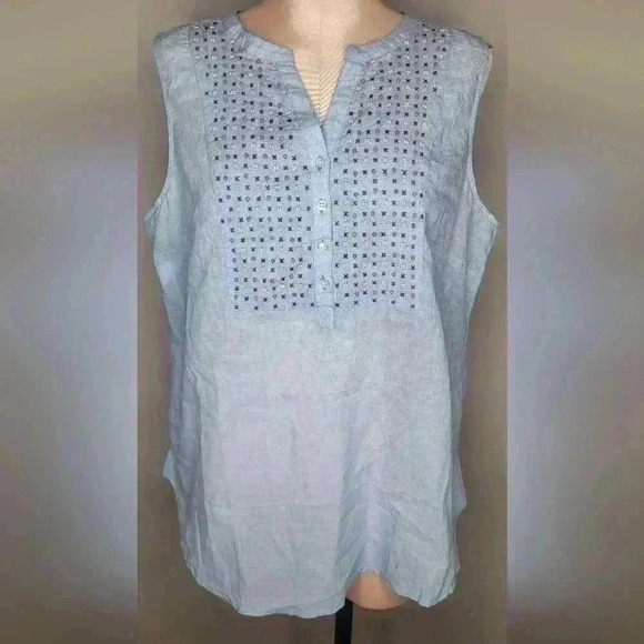 Talbots NWT New Womens Petite Extra Large Cotton Sleevless Top PXL - Picture 1 of 8